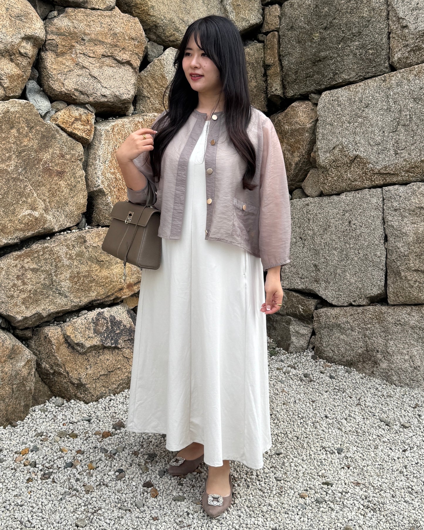 Sheer Gold Button Jacket
