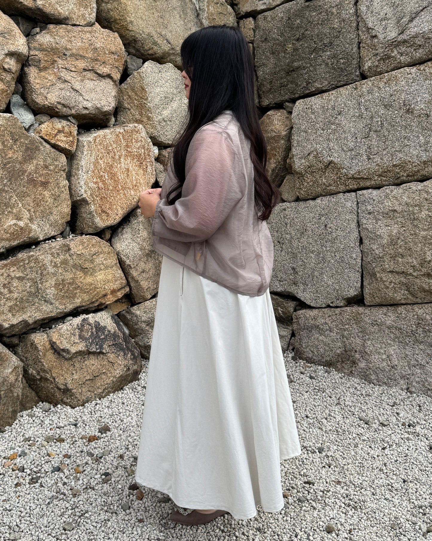 Sheer Gold Button Jacket