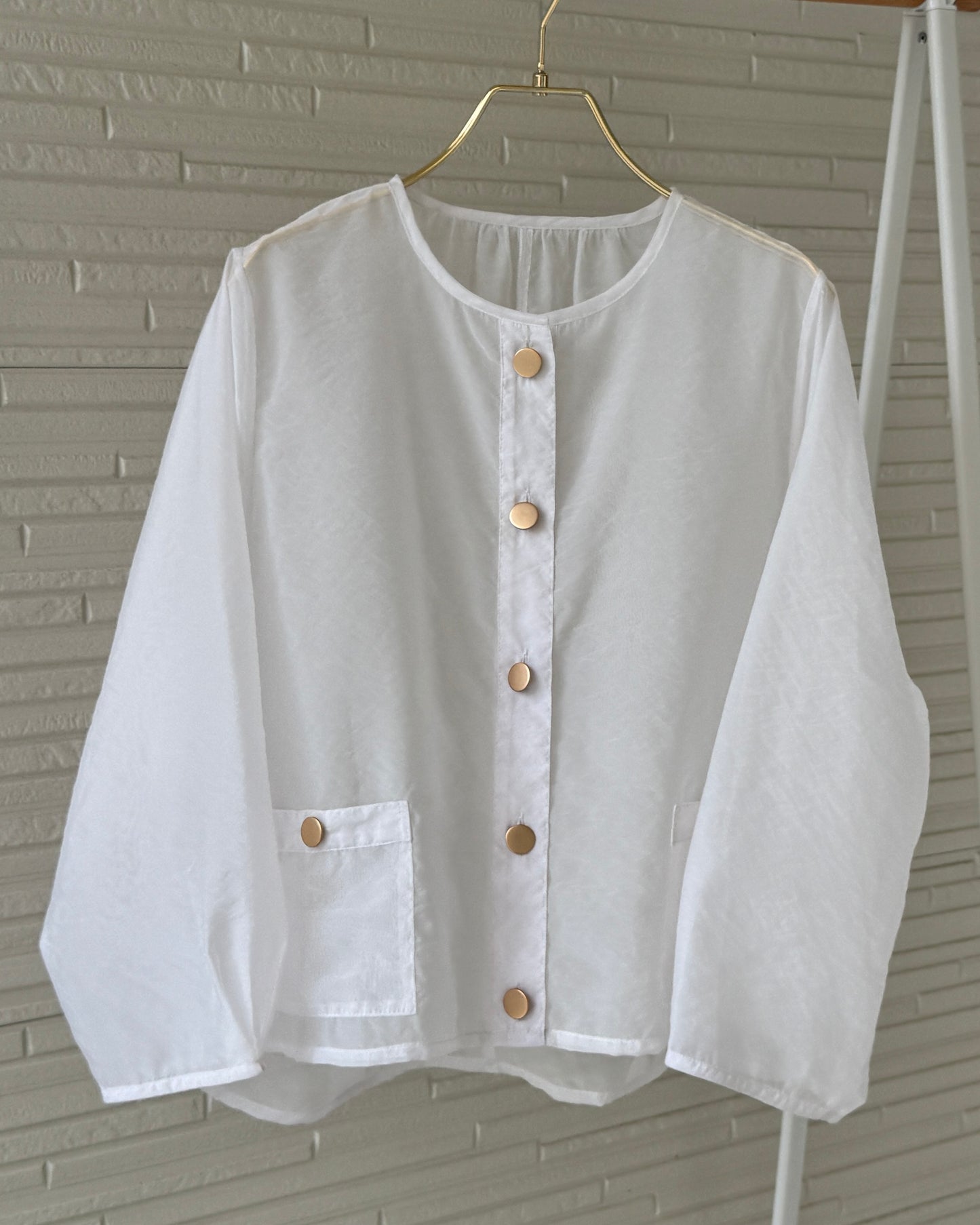 Sheer Gold Button Jacket