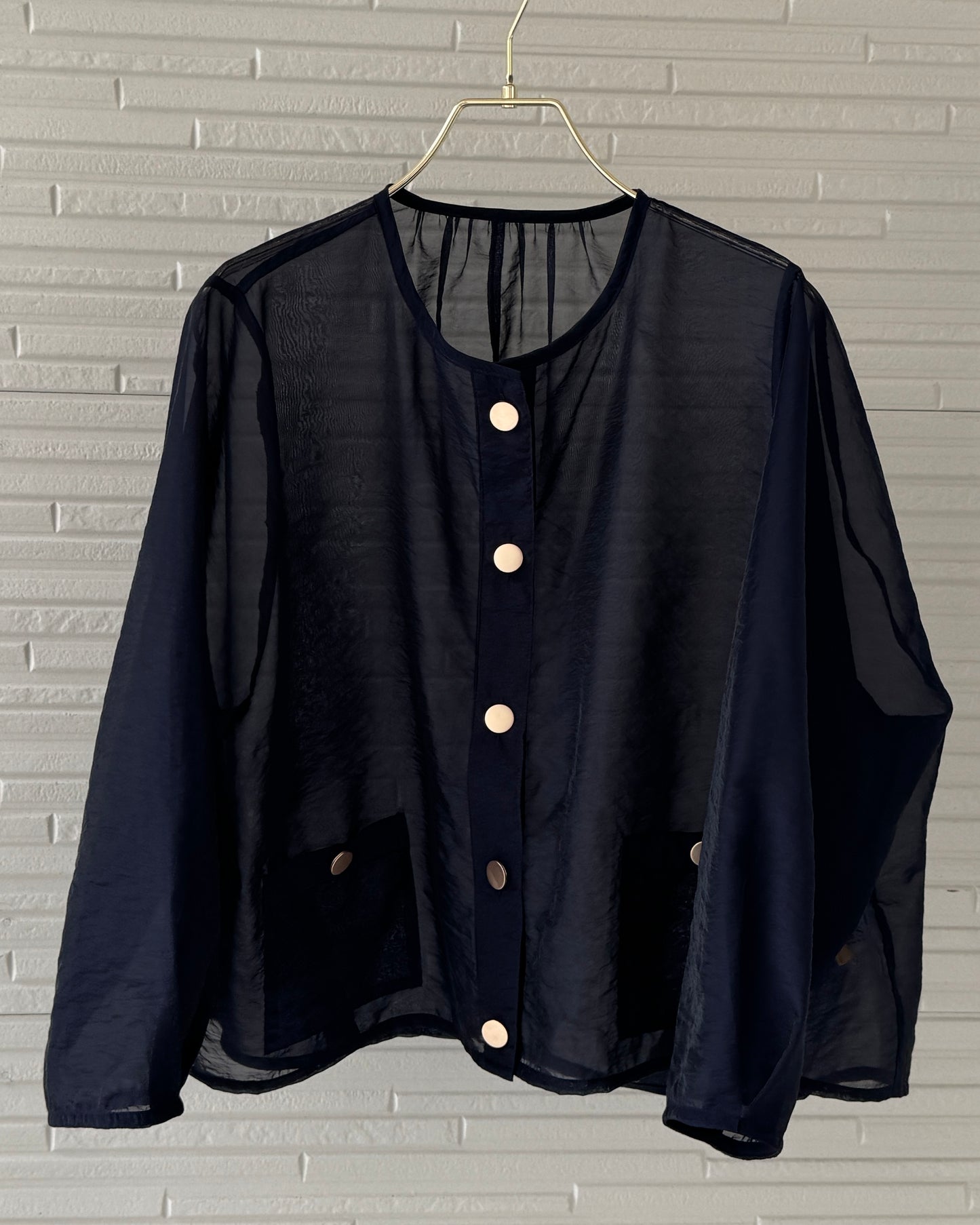 Sheer Gold Button Jacket