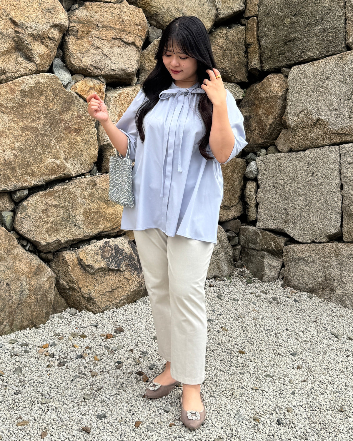 Fettuccine Ribbon Blouse – Jours+