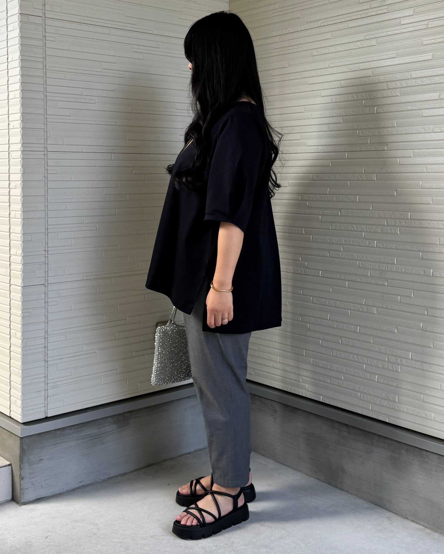 Box Slit Pullover Half Sleeve (Made in Japan)
