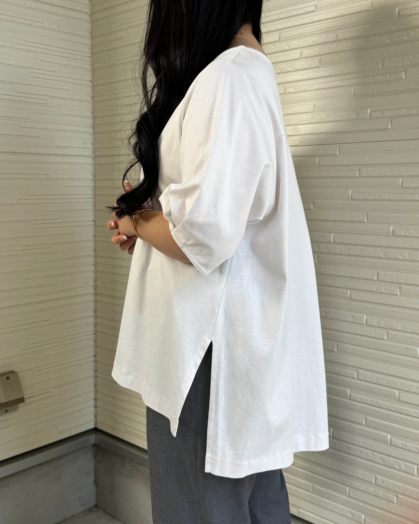 Box Slit Pullover Half Sleeve (Made in Japan)
