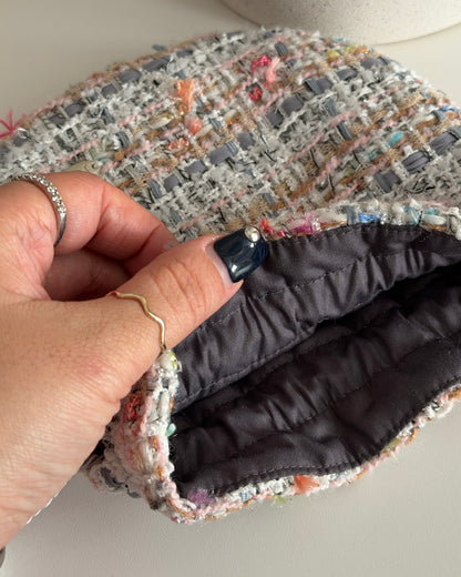 Tweed Drawstring Pouch BONBON