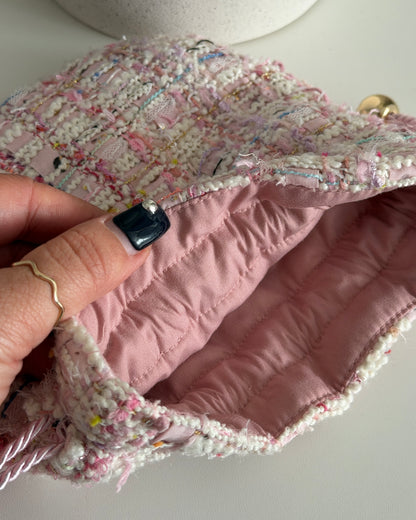 Tweed Drawstring Pouch BONBON
