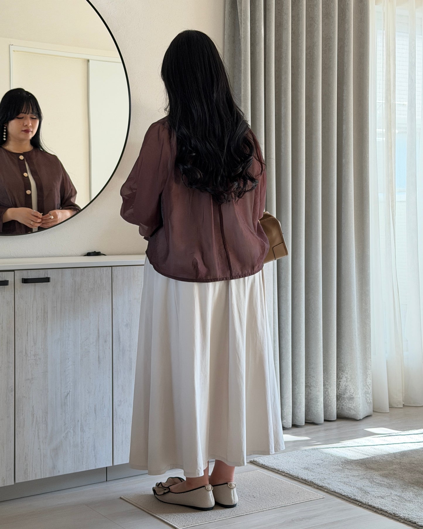 Gold Button Sheer Jacket