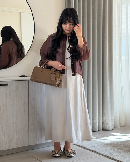 Gold Button Sheer Jacket