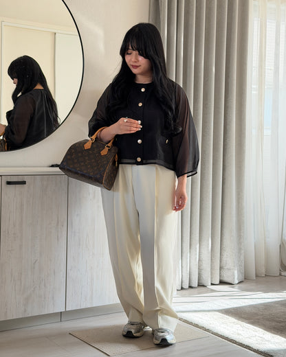 Gold Button Sheer Jacket