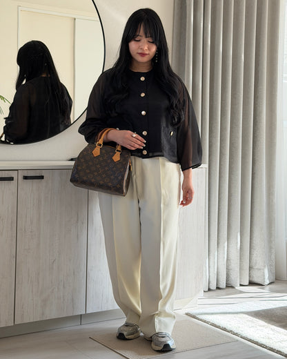 Gold Button Sheer Jacket