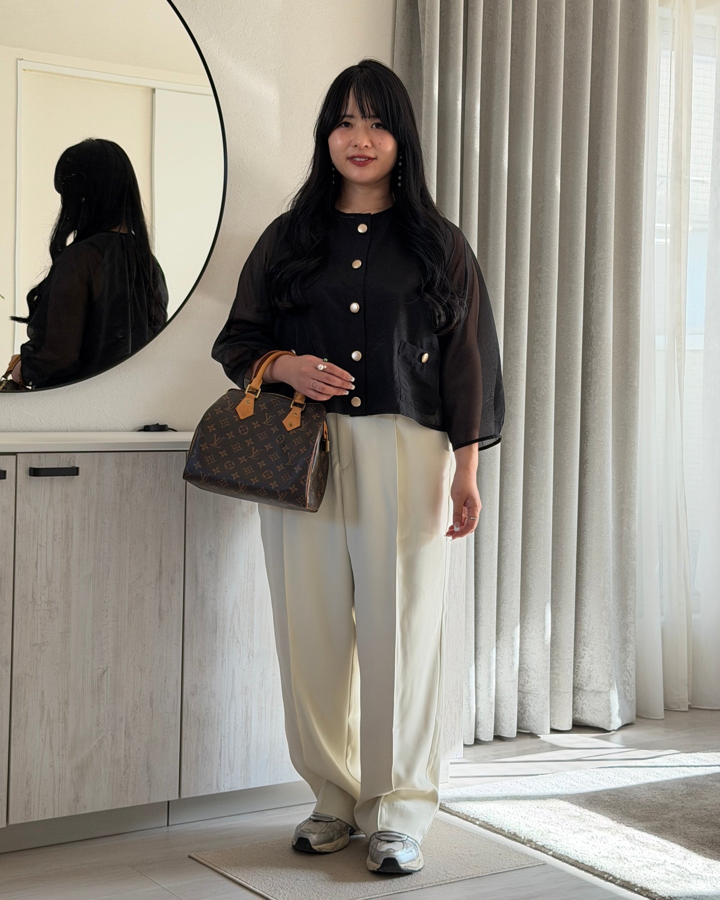 Gold Button Sheer Jacket