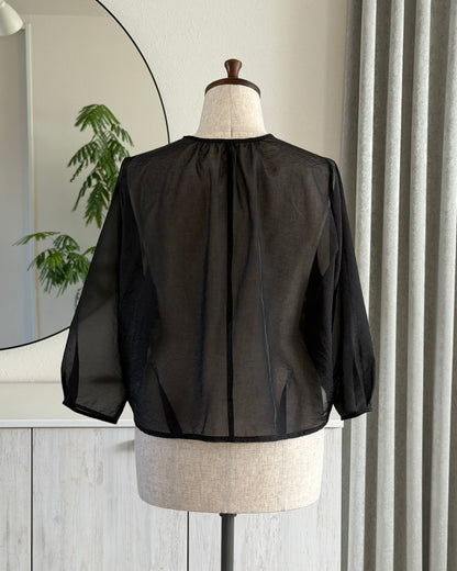 Gold Button Sheer Jacket