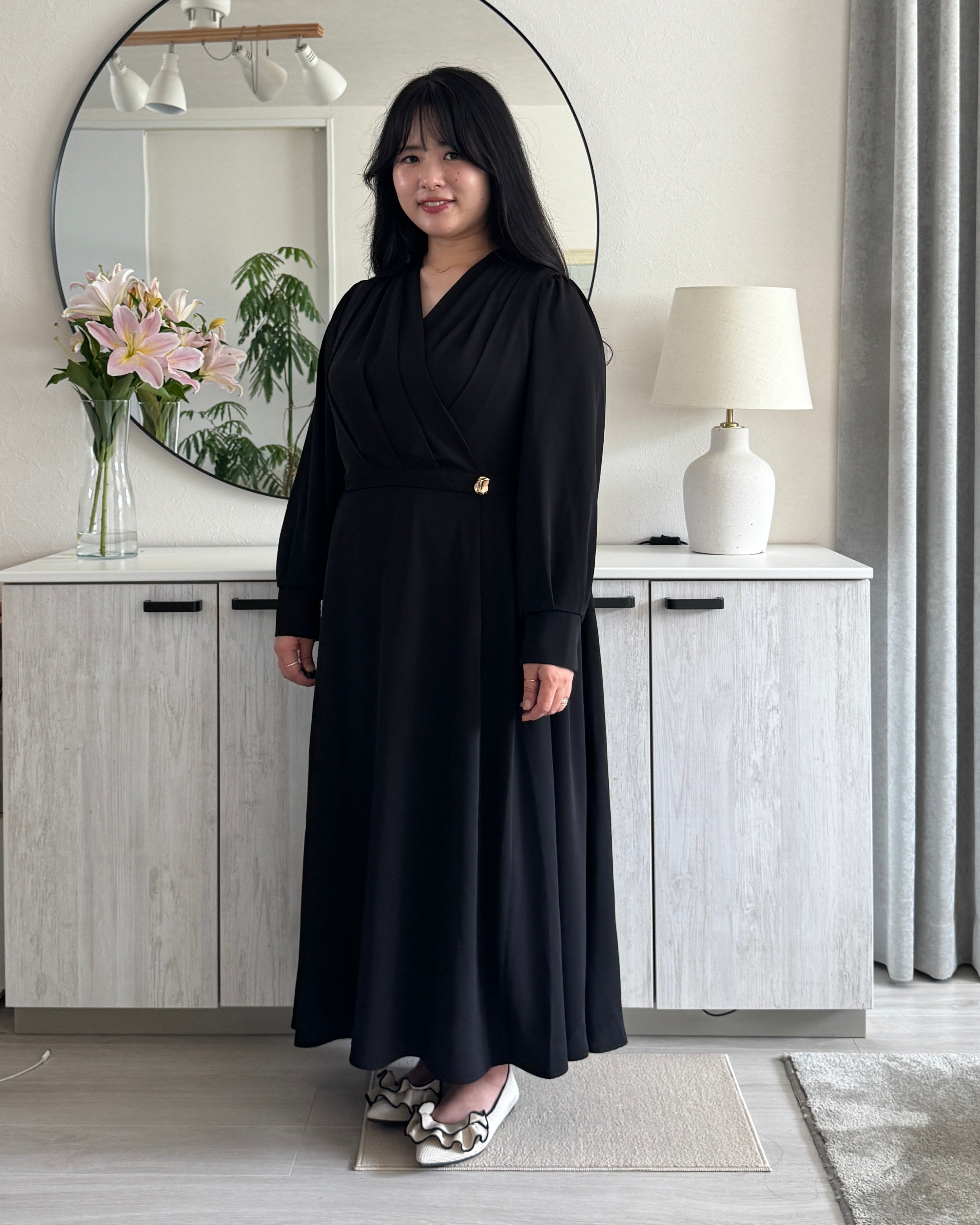 Jours+ Aphrodite ワンピース ブラック 3L Cache-Coeur Onepiece “Aphrodite（アフロディーテ）” – Jours+