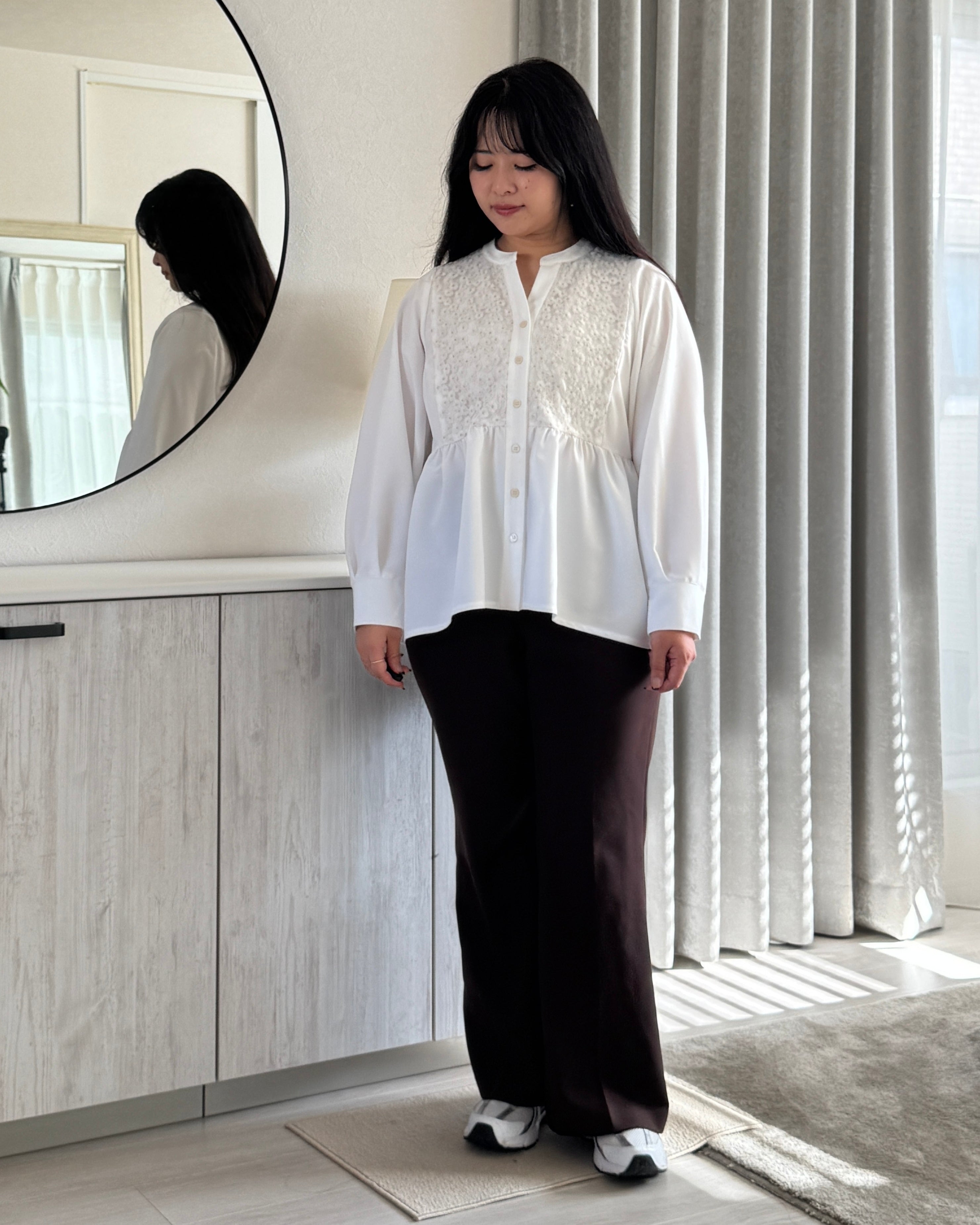 あ*ぱ様 ジュールズプラス　ブラウスChamomile（カモミール）”4L ブラ Long Sleeve Blouse “Chamomile（カモミール）” – Jours+