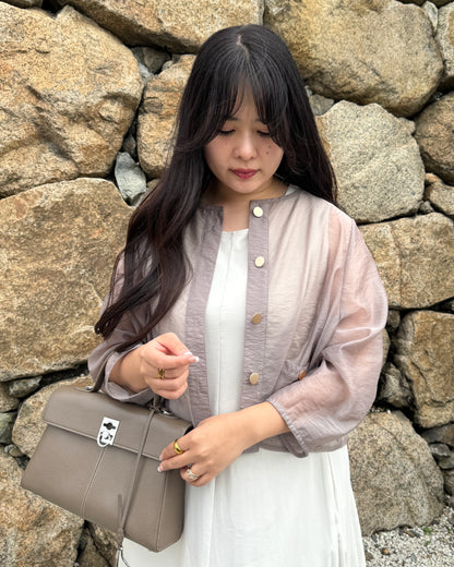Sheer Gold Button Jacket