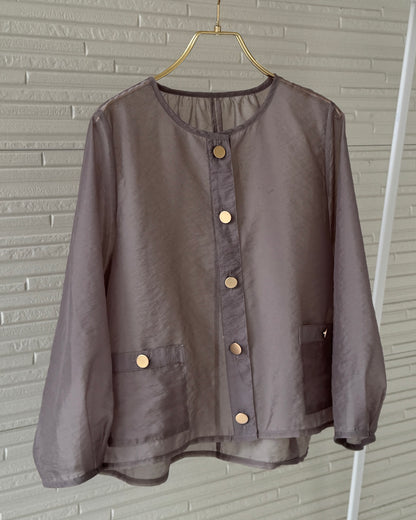 Sheer Gold Button Jacket