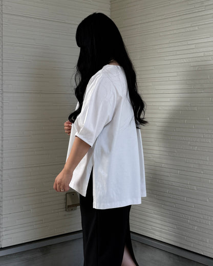 Box Slit Pullover Half Sleeve (Made in Japan)