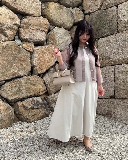 Sheer Gold Button Jacket